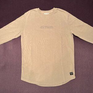 Cotton On Muted Green Crewneck Sweatshirt | Resurrection From Darkness Text